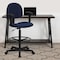 Flash Furniture Contemporary Drafting Chair, 20" L 42-3/4" H, Adjustable Padded, Fabric Seat BT-659-NVY-ARMS-GG - alternate 1